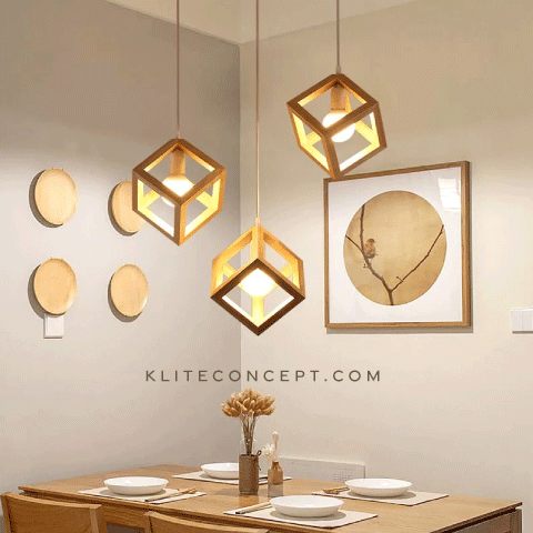 CUBO WOOD PENDANT