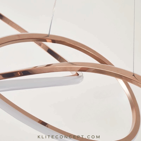 EVERLAST - RoseGold Swirl Pendant Lamp