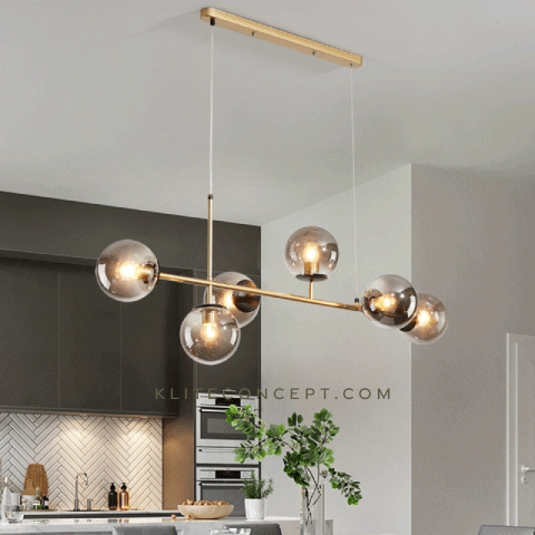 COLL- Glass Ball Collinear Pendant Light