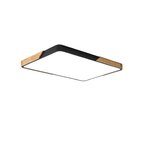Macaroon Rectangle Ceiling Light in Black