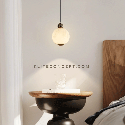 Jade- Stone Marble Pendant Lamp