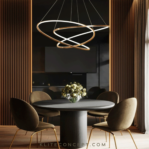 EVERLAST - RoseGold Swirl Pendant Lamp
