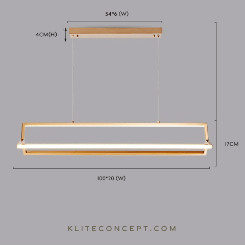 Tràpez - Rose Gold LED Pendant LAMP