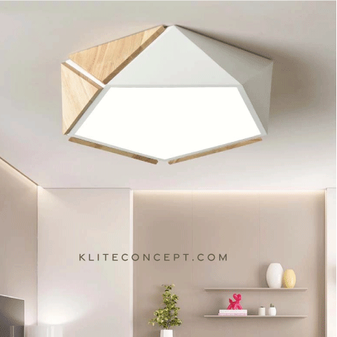 Scandinavian Pentagon LED Ceiling Light