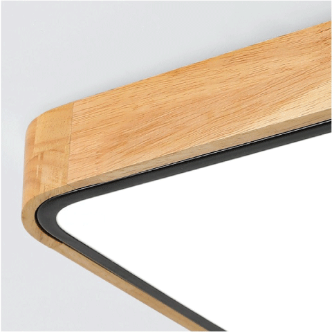 Macaroon Rectangle Ceiling Light in Black