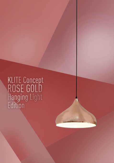 Teardrop Rosegold Hanging Light