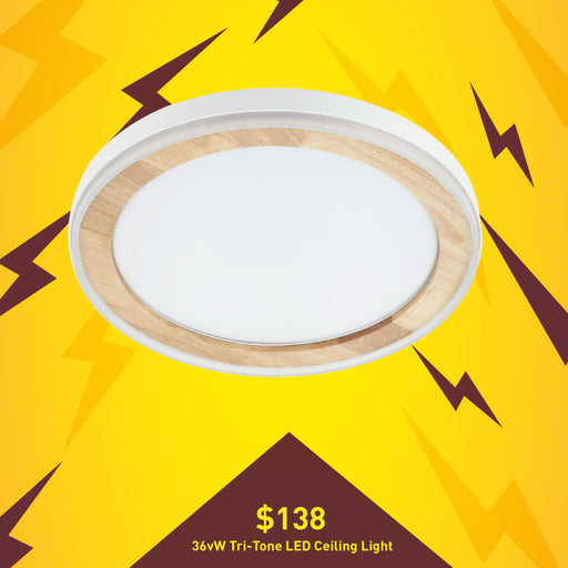 Round Wood Ceiling Light
