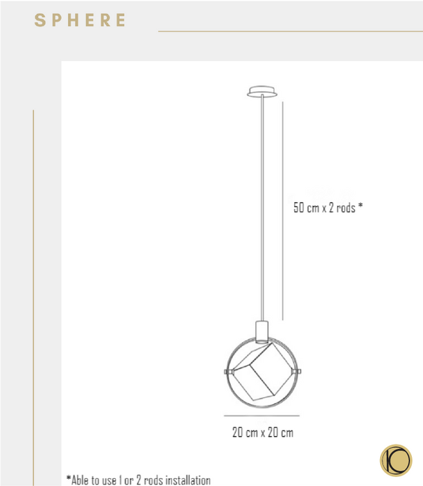 Voss - Crystal Pendant Light