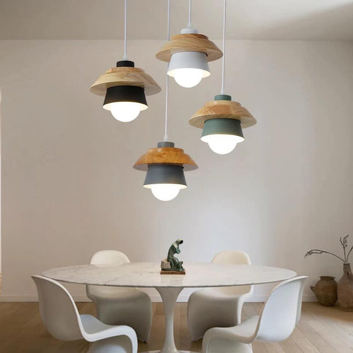SCANDINAVIAN GEOMETRIC PENDANT LAMP IN GREY