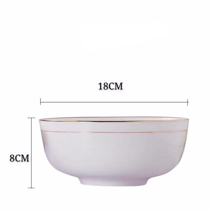 Gold Rim Glass Bowl