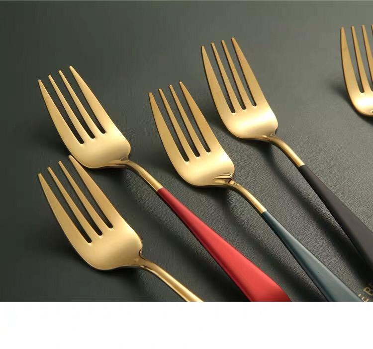 Pastel Stainless Steel Gold Fork
