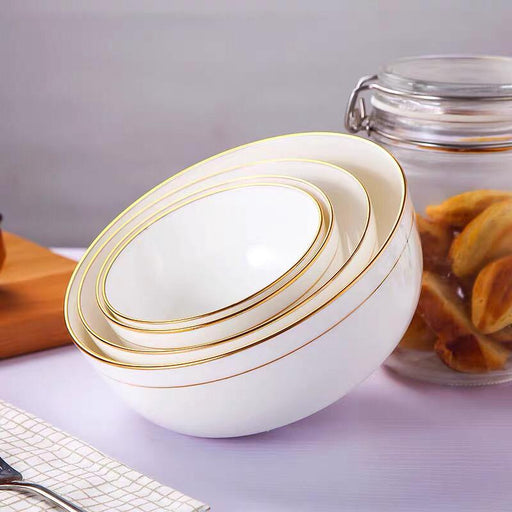 Gold Rim Glass Bowl