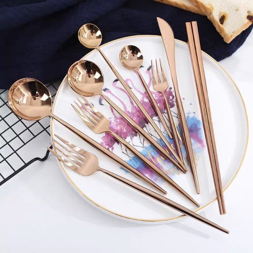 RoseGold Cutlery Set