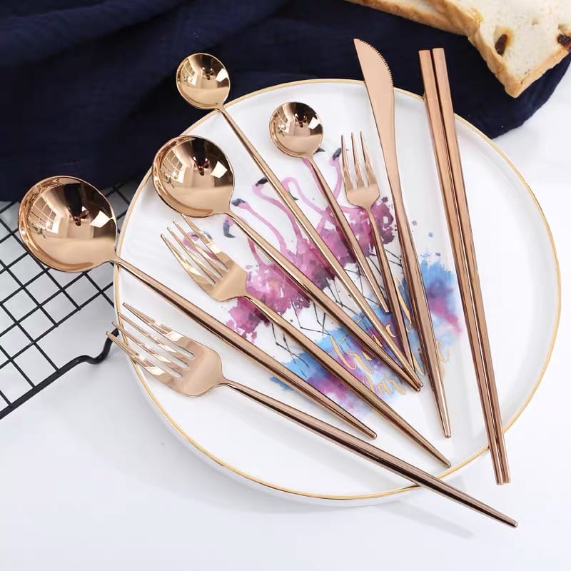 RoseGold Cutlery Set