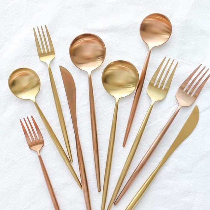 RoseGold Cutlery Set