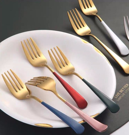 Pastel Stainless Steel Gold Fork