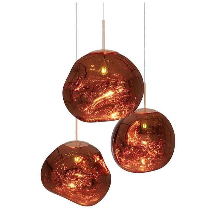 Lava - Rosegold Glass Ball Pendant Lamp