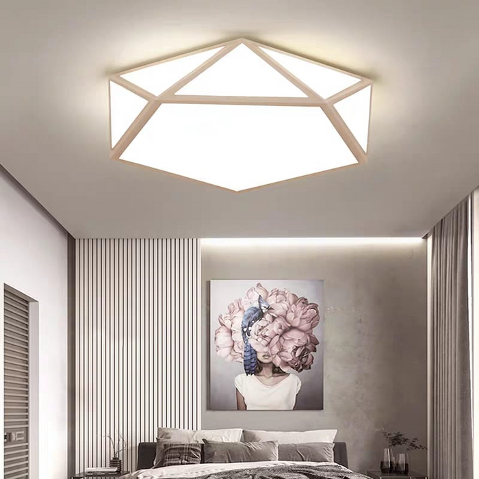 Pentagon Criss Cross Ceiling Light