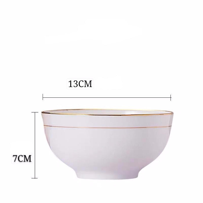 Gold Rim Glass Bowl