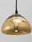 Chrome - Gold Glass Pendant Lamp