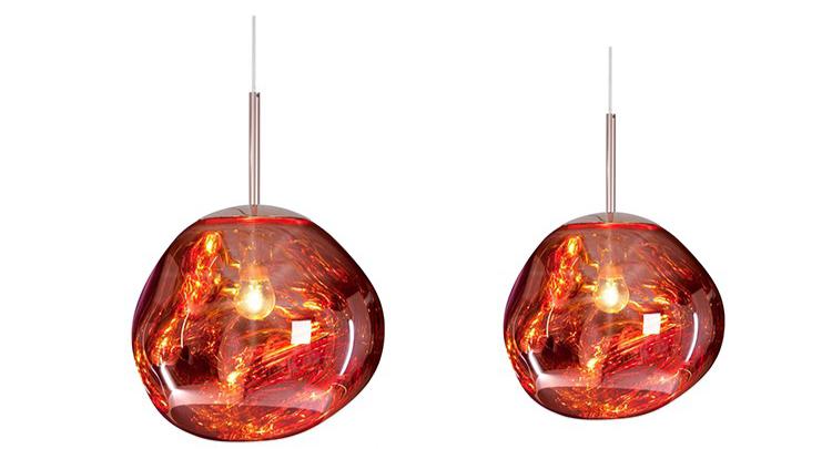 Lava - Rosegold Glass Ball Pendant Lamp