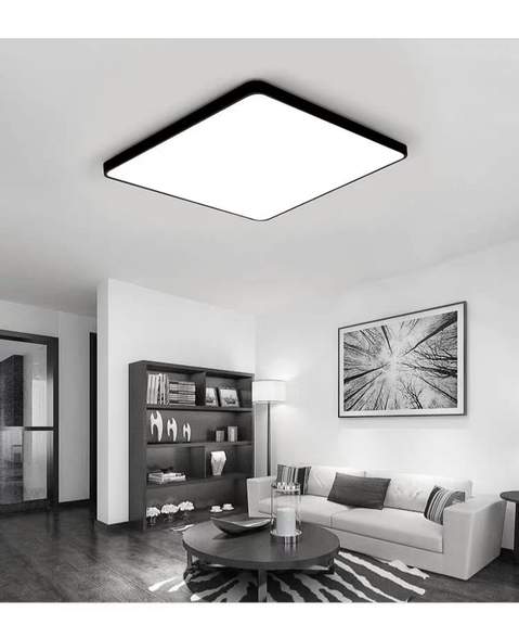 Linear - Square Black Ceiling Lamp