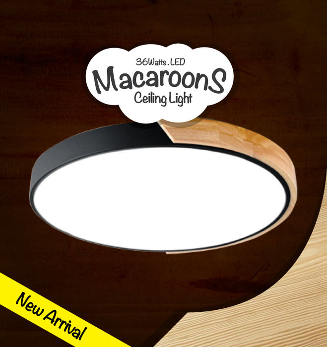 Macaroon - Black Scandinavian Ceiling Lamp